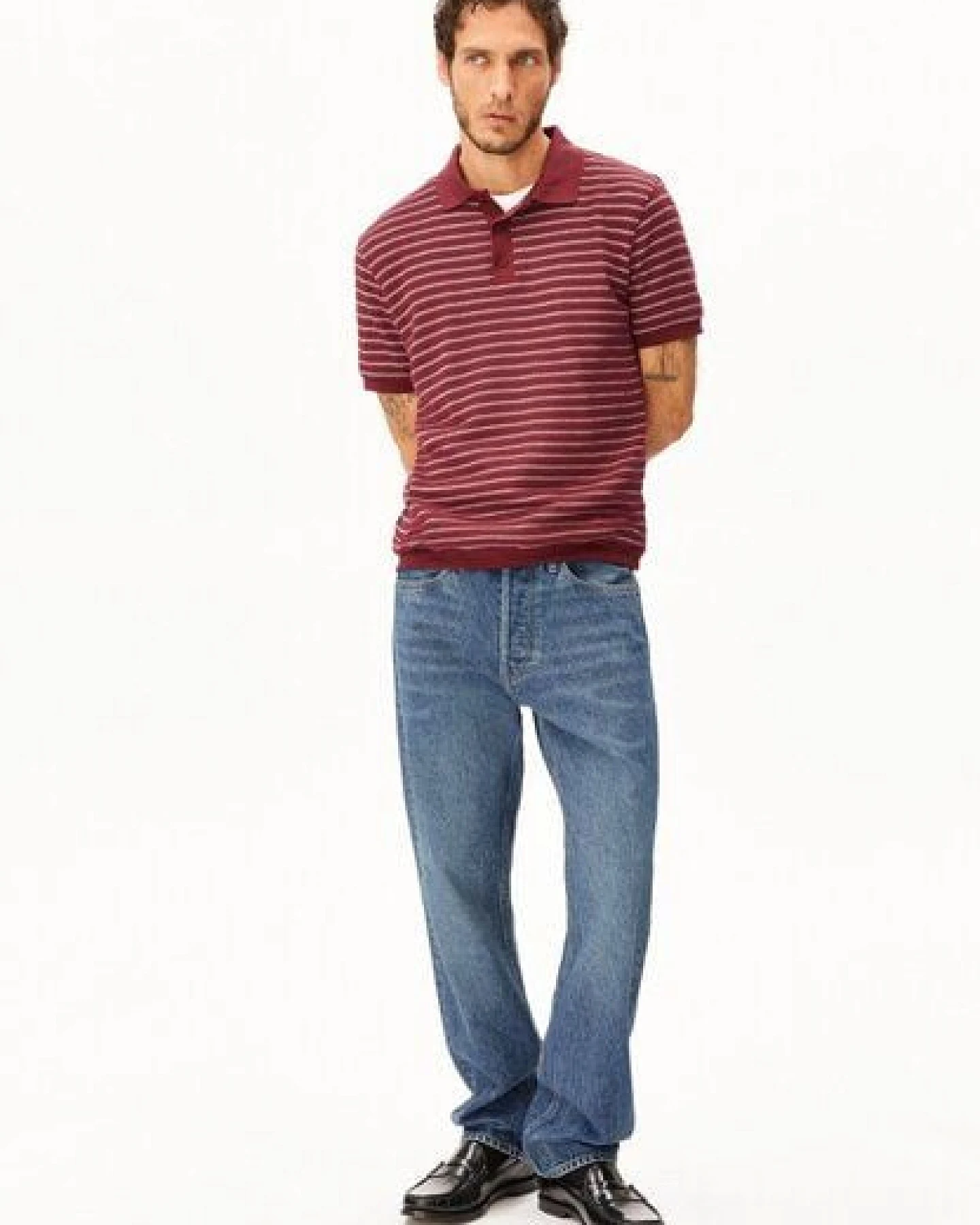 ARMEDANGELS MAARIO KNIT Herren Strickpoloshirt aus 100% Bio-Baumwolle – Ansicht 4