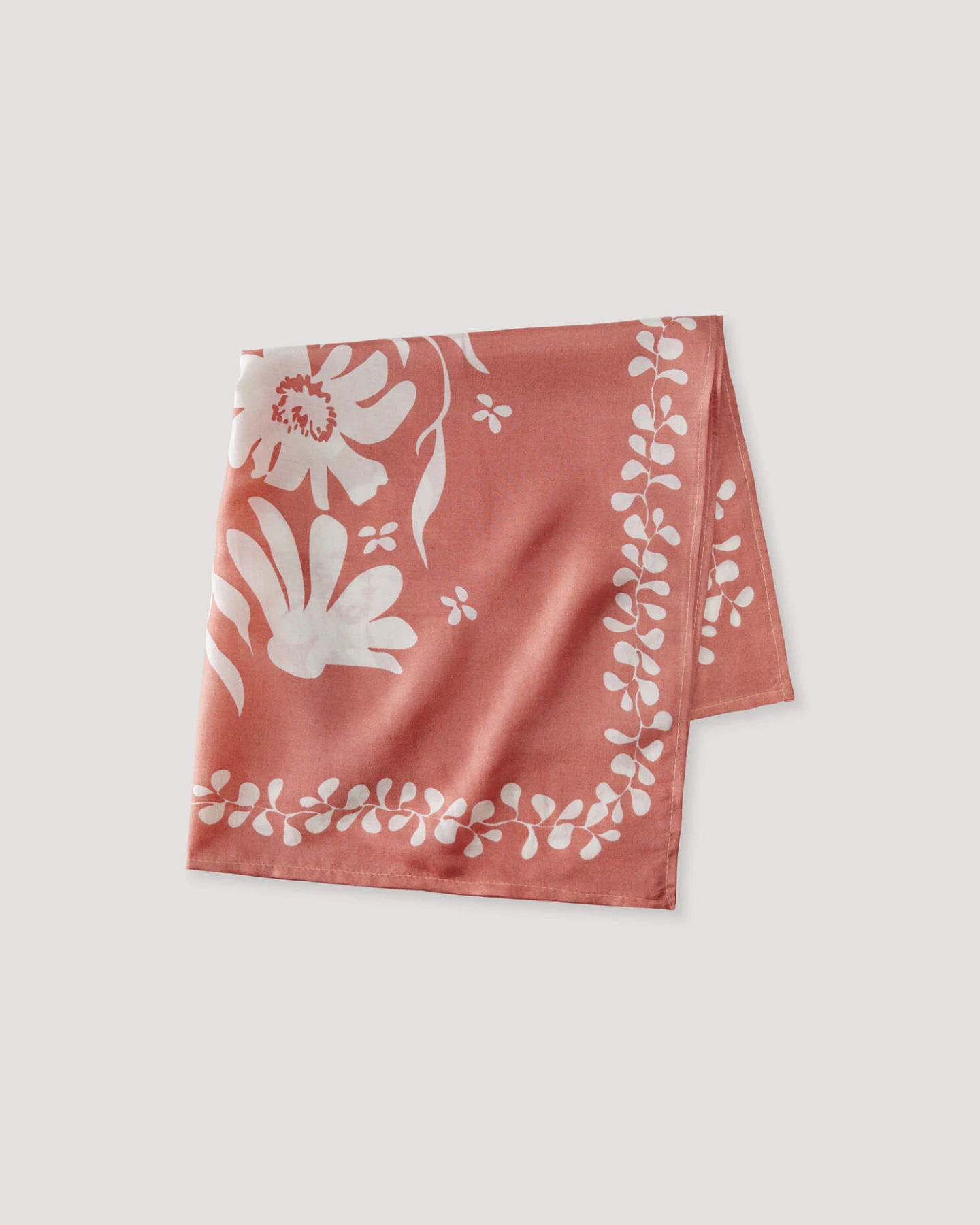 hessnatur Damen Print Seidentuch - orange - Größe 55x55 cm – Ansicht 2