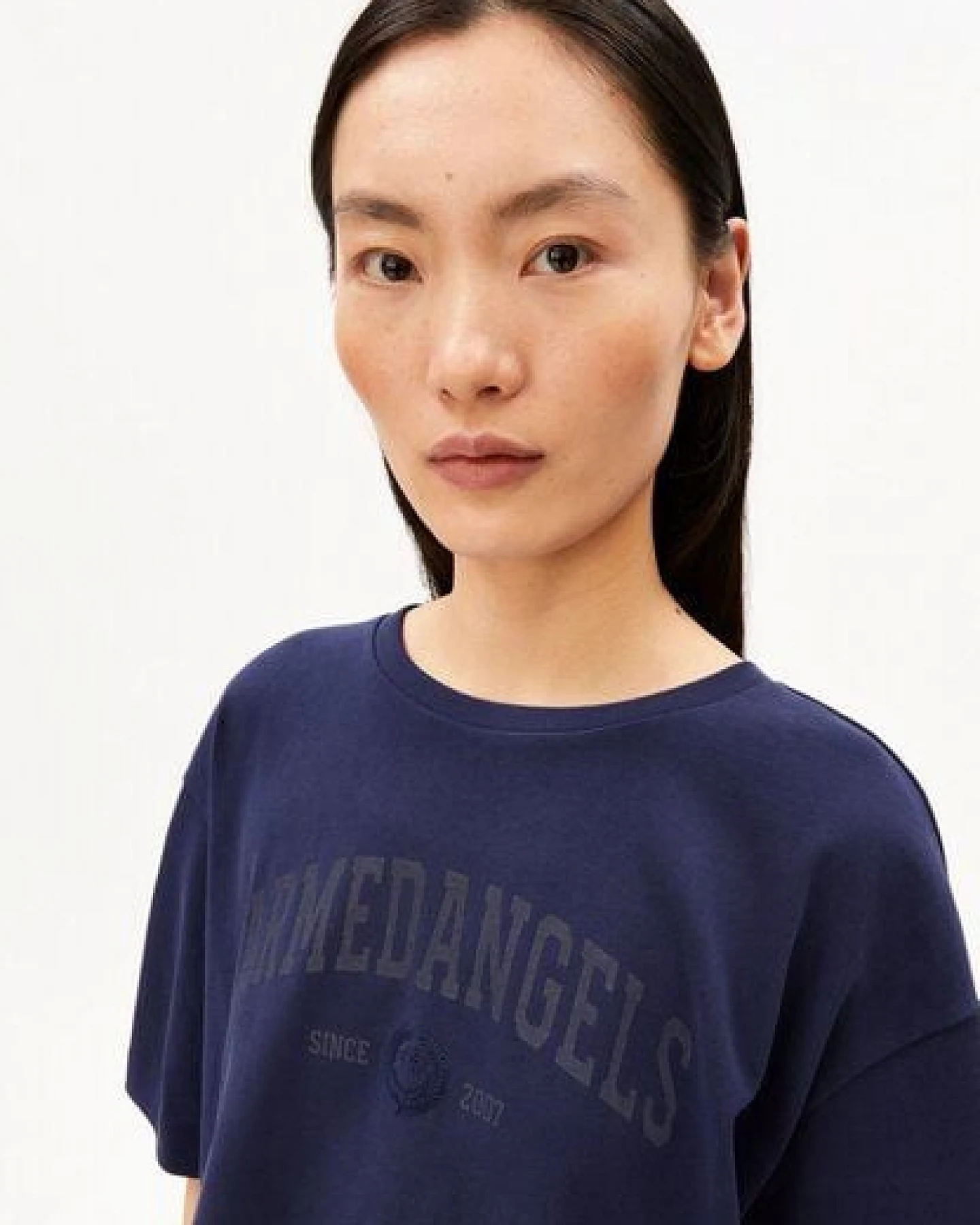ARMEDANGELS GIANNAA COLLEGE Damen T-Shirt aus Bio-Baumwoll Mix – Ansicht 3