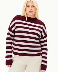 Produktseite: ARMEDANGELS MERINAA STRIPED Damen Strickpullover aus100% Bio-Baumwolle