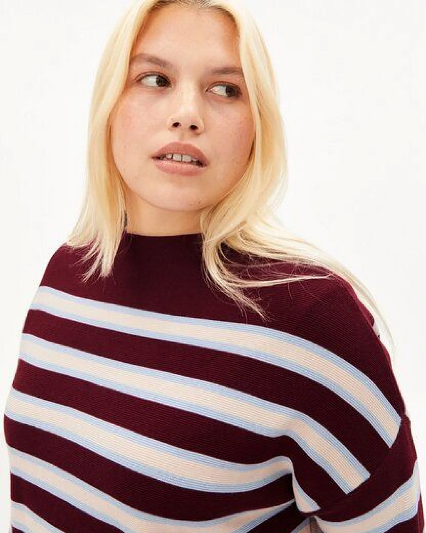 ARMEDANGELS MERINAA STRIPED Damen Strickpullover aus100% Bio-Baumwolle – Ansicht 3