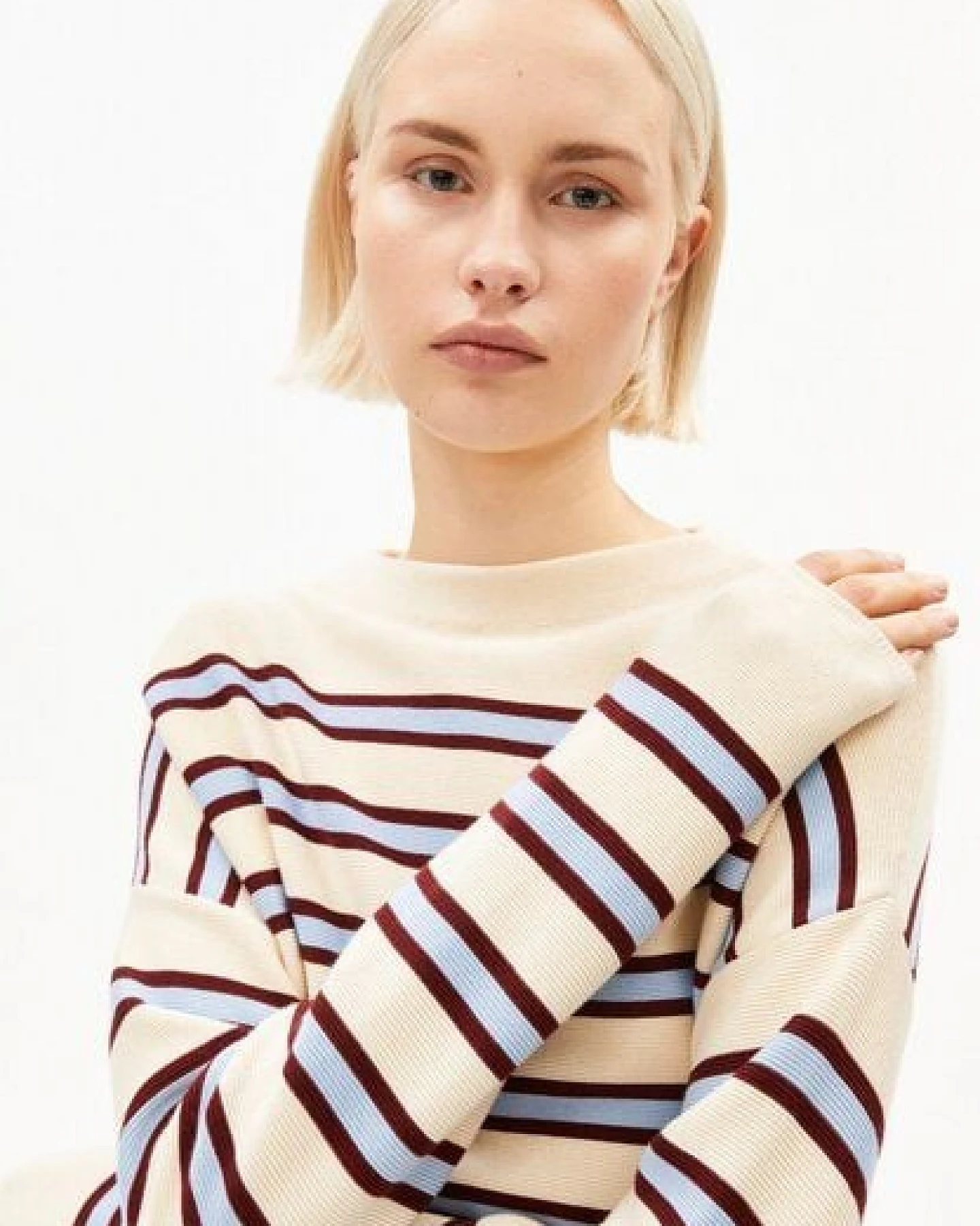 ARMEDANGELS MERINAA STRIPED Damen Strickpullover aus100% Bio-Baumwolle – Ansicht 3