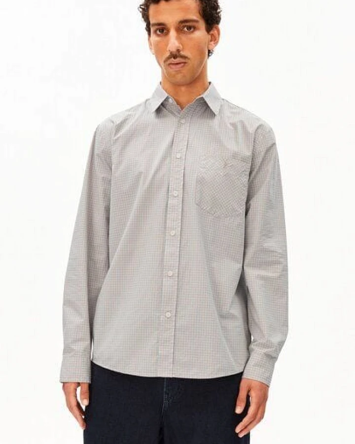 ARMEDANGELS SMALL CHECK Herren Hemd aus 100% Bio-Baumwolle