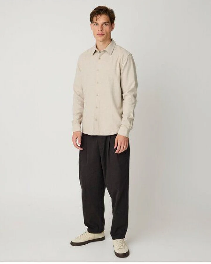 KnowledgeCotton Apparel Herren Flanellhemd Dune Regular