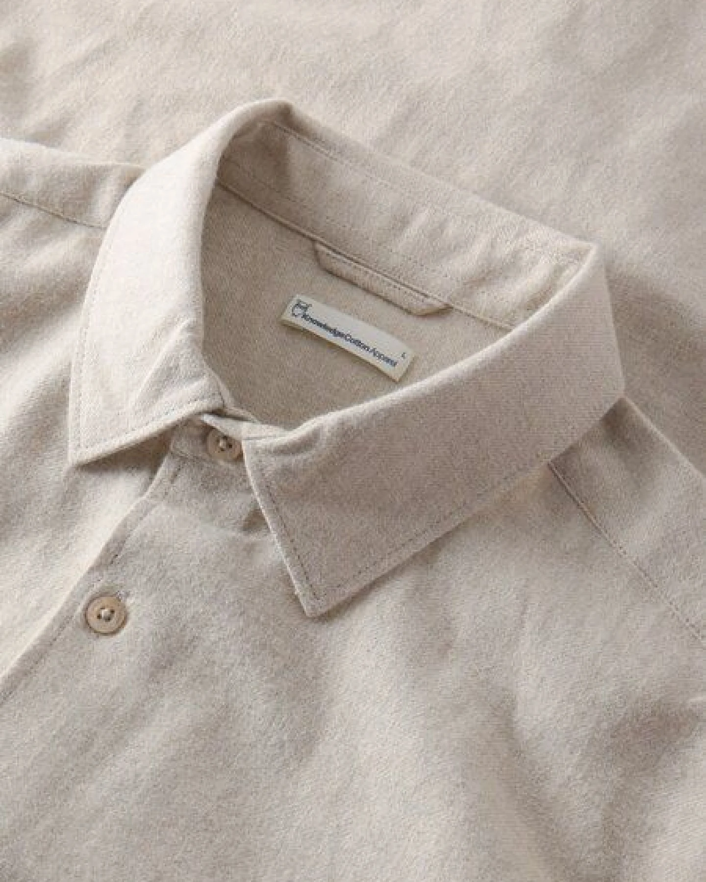 KnowledgeCotton Apparel Herren Flanellhemd Dune Regular – Ansicht 3