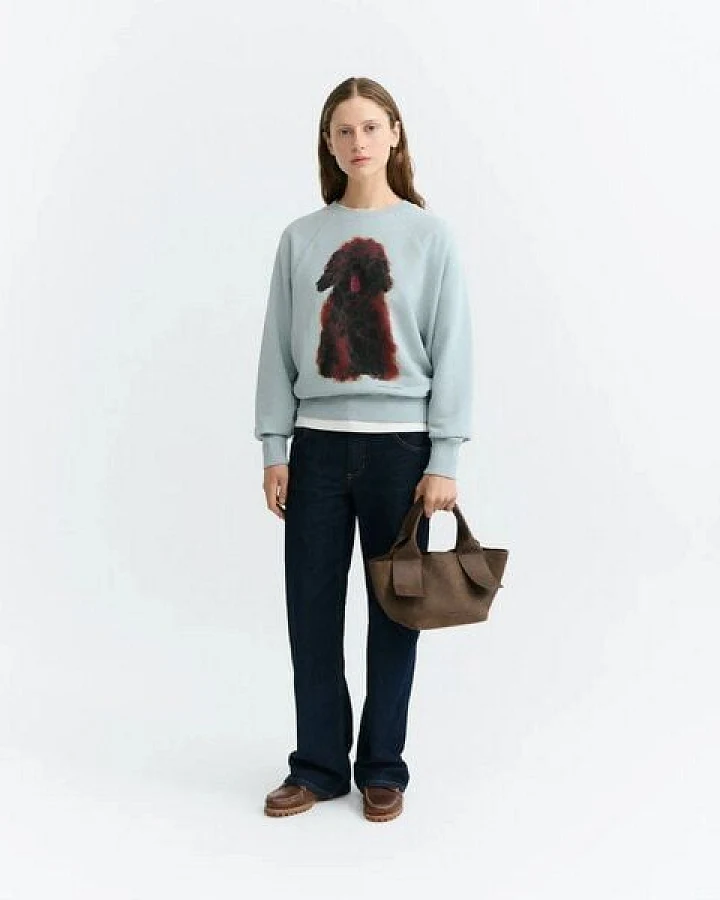 thinking mu Sweatshirt Pet Portrait Bonnie Damen
