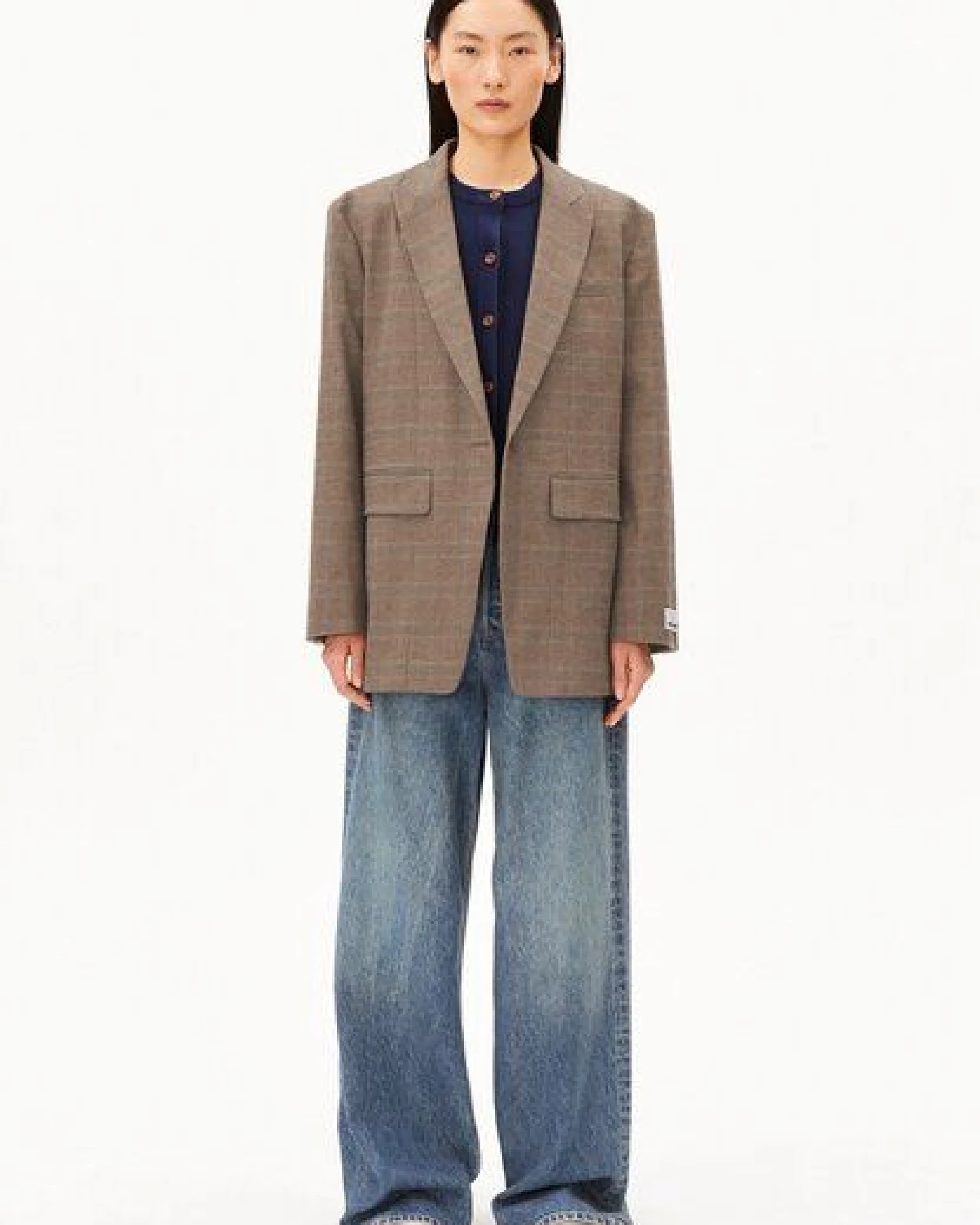 ARMEDANGELS CHECK OVERSIZED Damen Blazer aus Bio-Baumwoll Mix – Ansicht 4