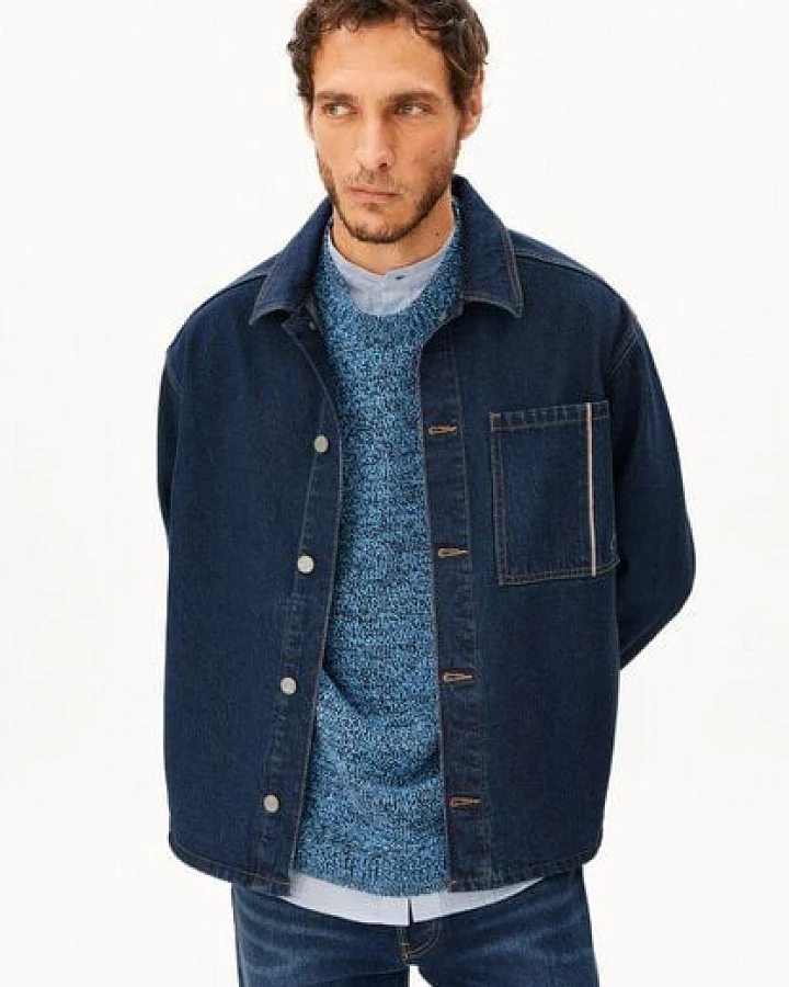Produktseite: ARMEDANGELS SELVEDGE Herren Jeansjacke aus 100% Bio-Baumwolle