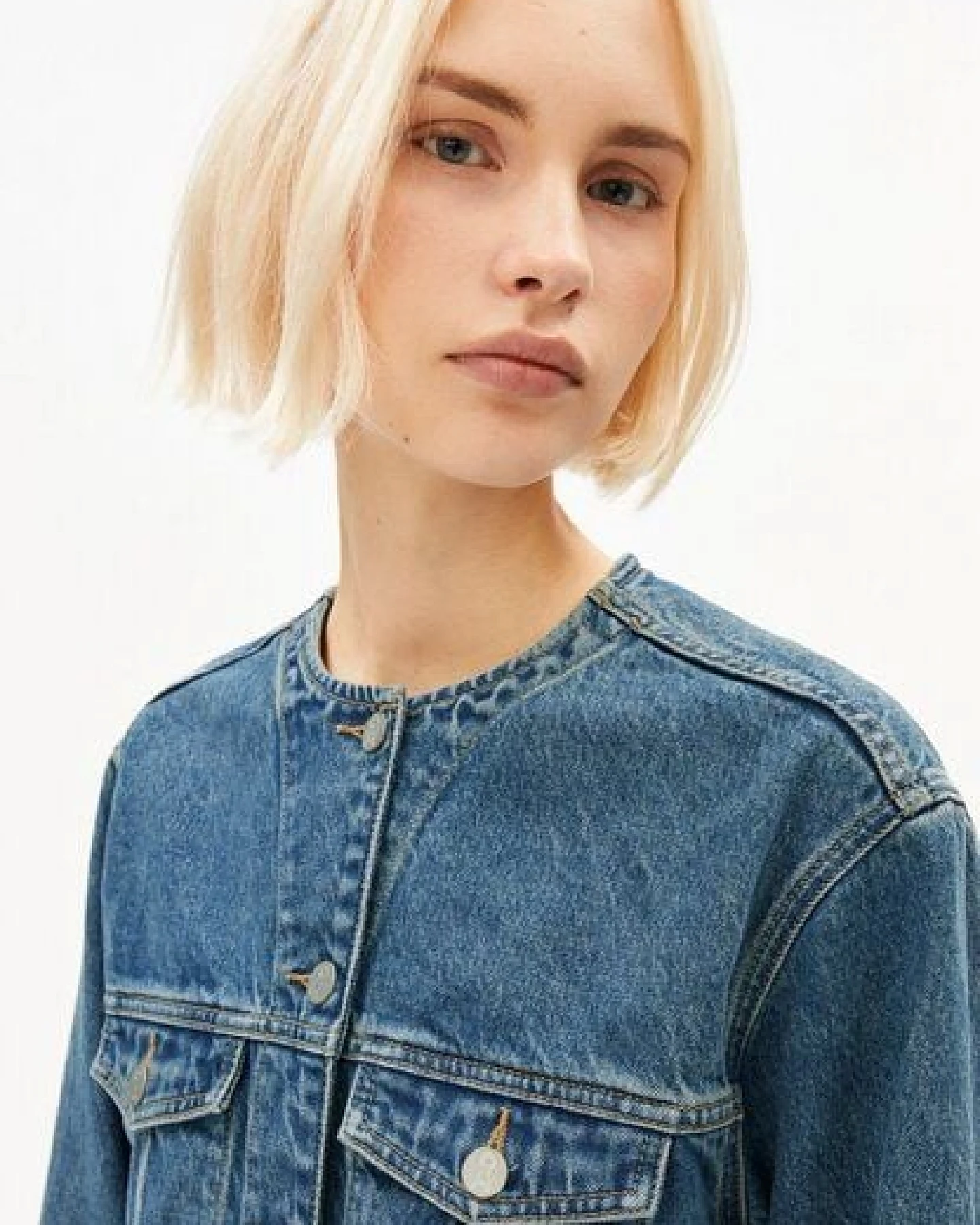 ARMEDANGELS STRUCTURED Damen Jeansjacke aus Bio-Baumwoll Mix – Ansicht 3