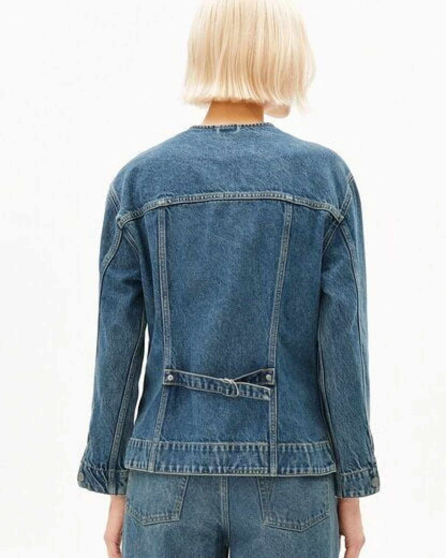 ARMEDANGELS STRUCTURED Damen Jeansjacke aus Bio-Baumwoll Mix – Ansicht 2