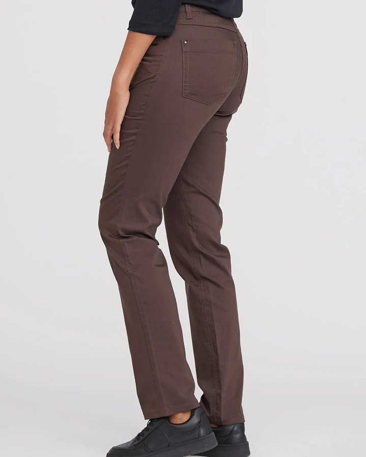 LAURIE Damen vegan Hose Regular Charlotte Mittellang Braun