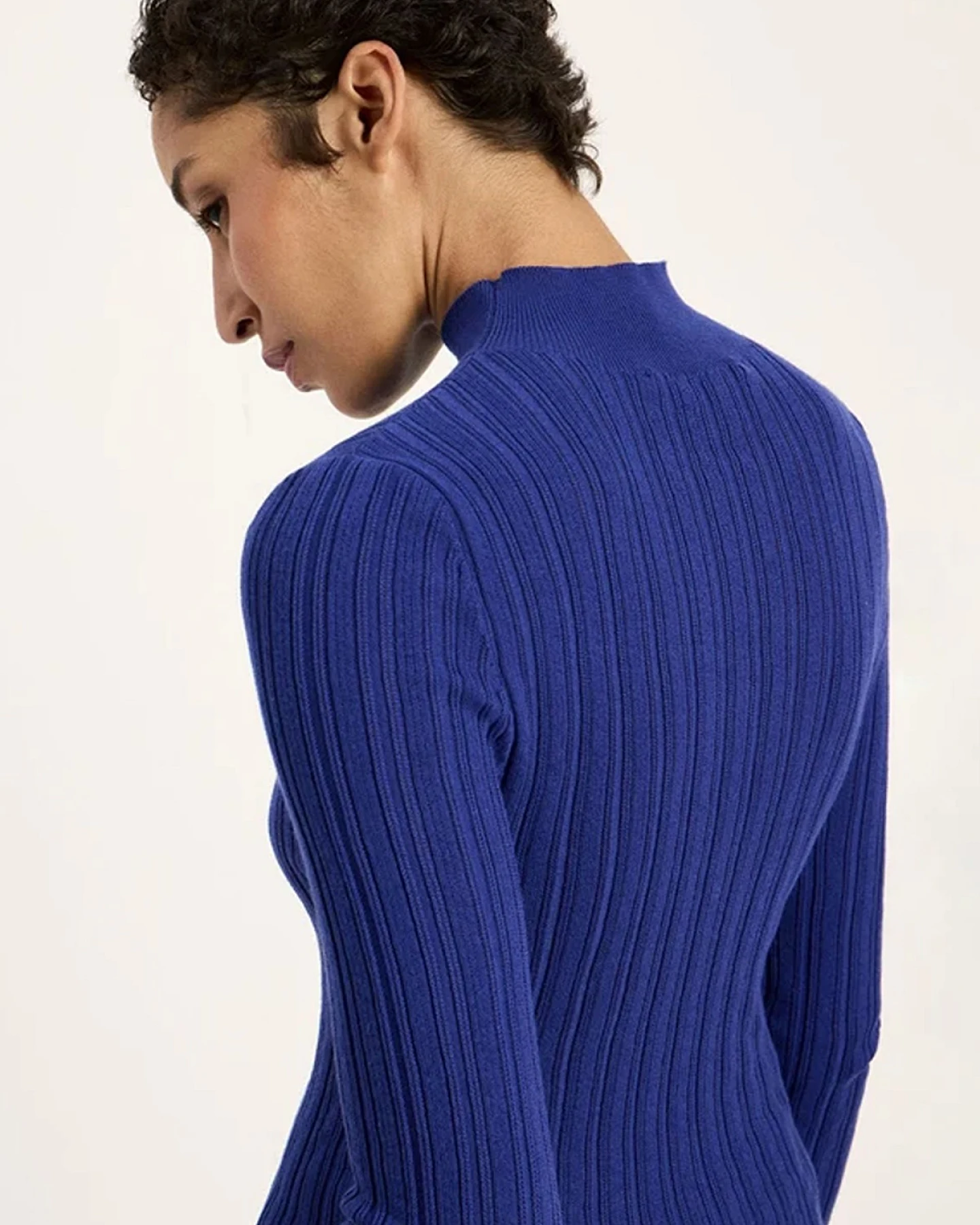 Longsleeve Rollkragen Blau – Ansicht 2