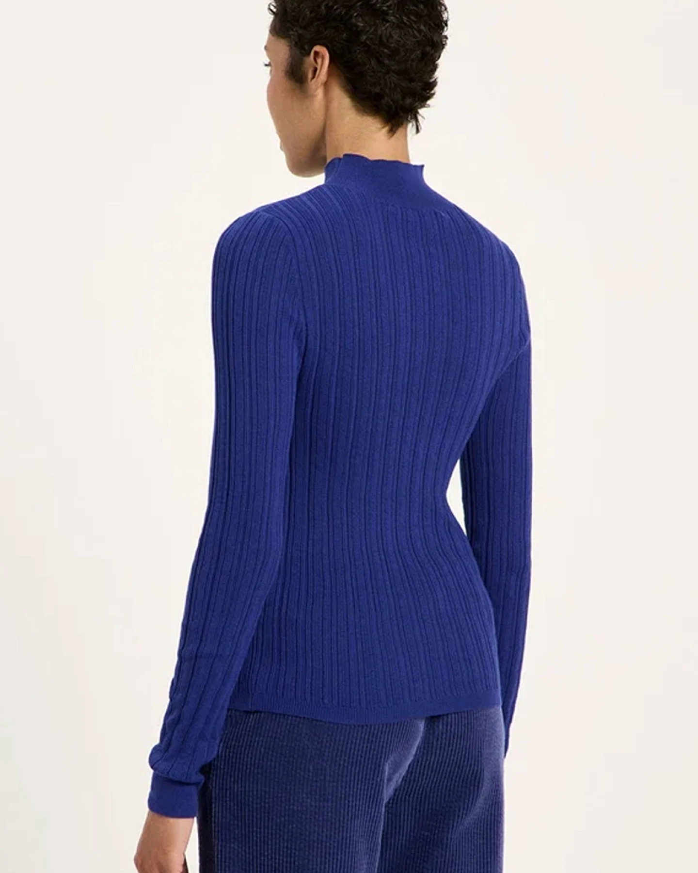 Longsleeve Rollkragen Blau – Ansicht 3
