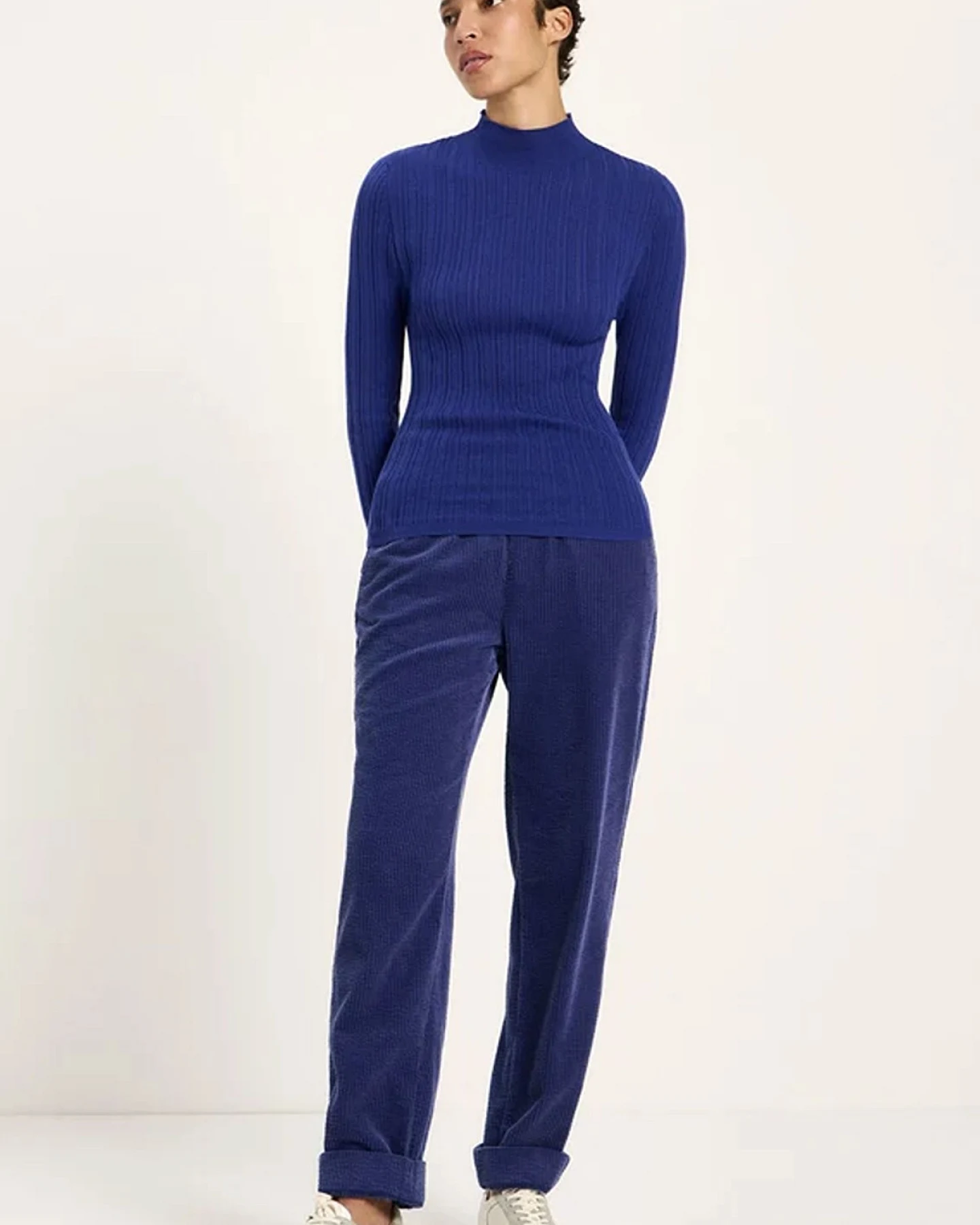 Longsleeve Rollkragen Blau – Ansicht 4