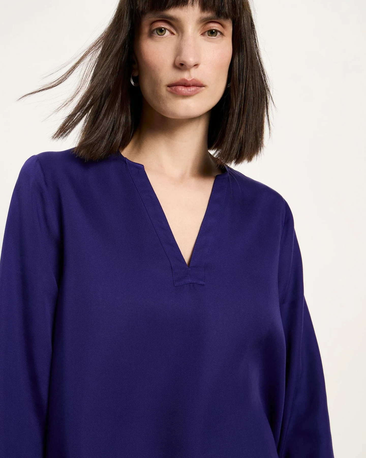 Bluse Tencel Blau – Ansicht 3