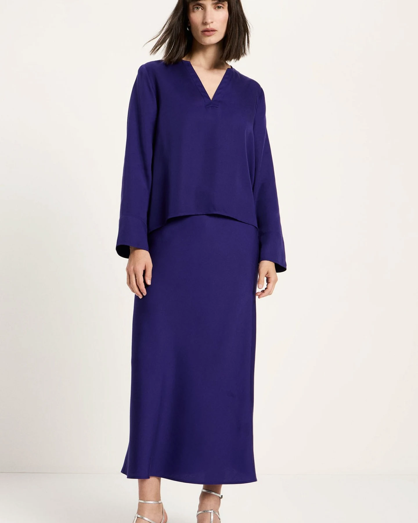 Bluse Tencel Blau – Ansicht 4