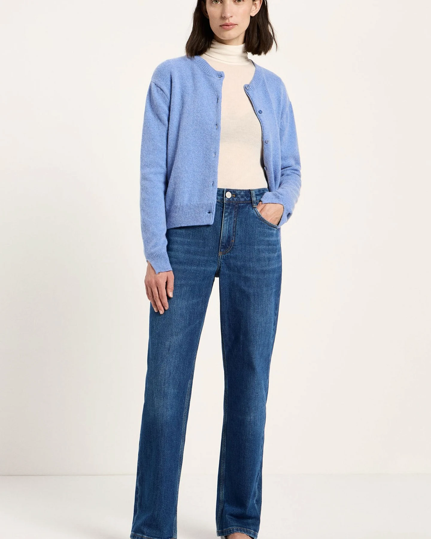 Jeans Straight Sage Royal Blue Denim Blau – Ansicht 4