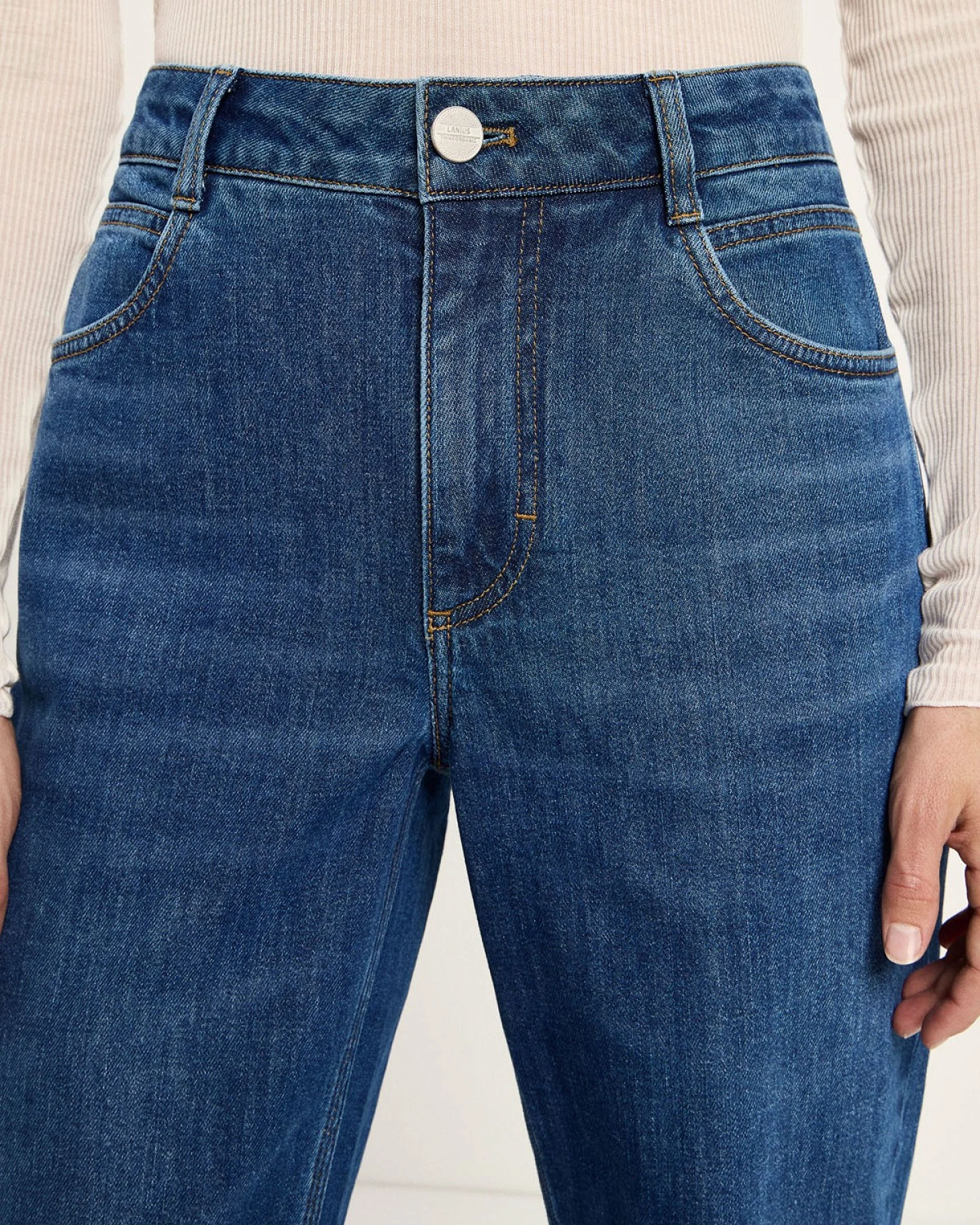 Jeans Straight Sage Royal Blue Denim Blau – Ansicht 5