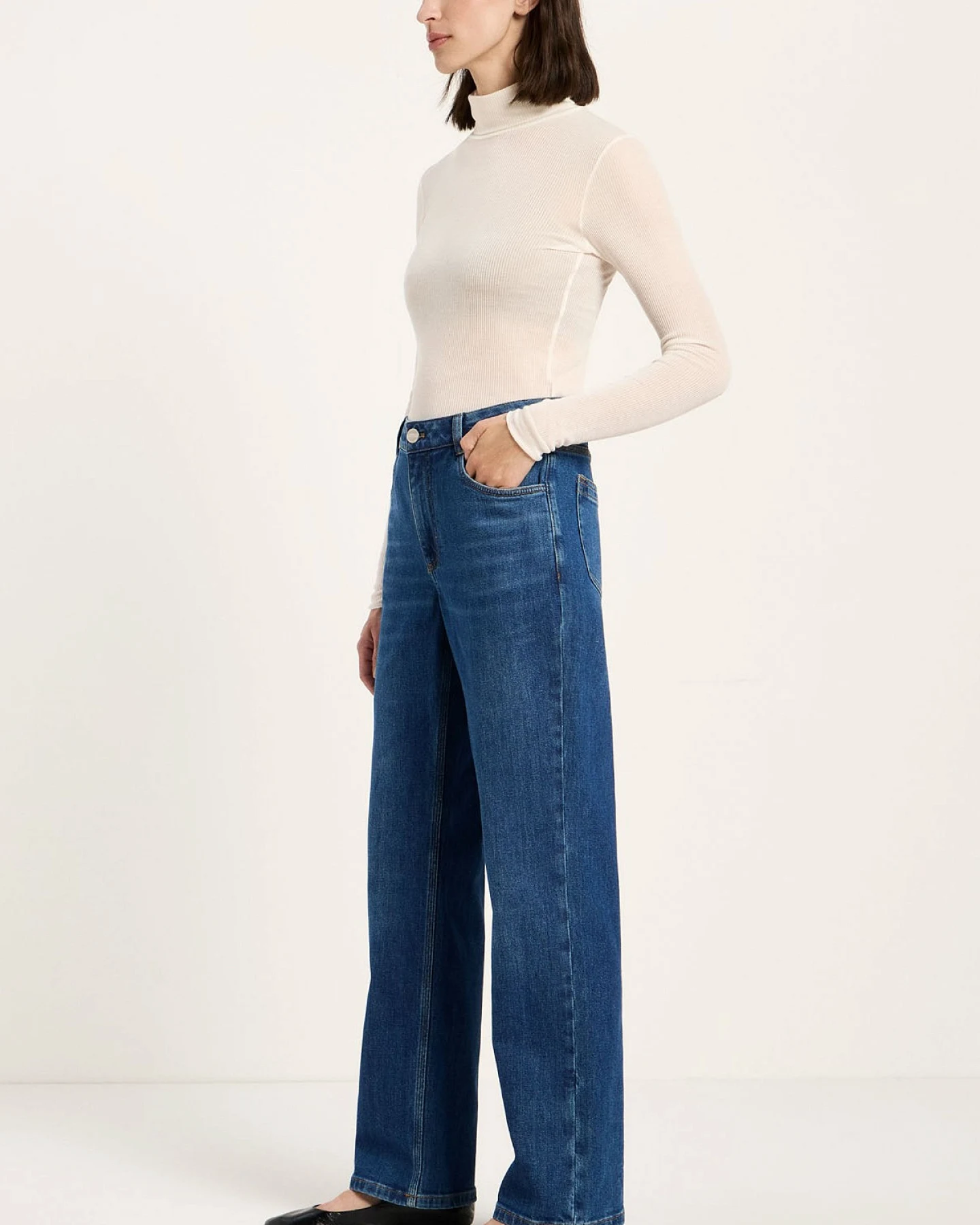 Jeans Straight Sage Royal Blue Denim Blau – Ansicht 3