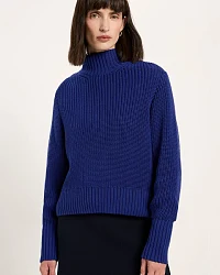 Produktseite: Strickpullover Grobstrick Blau