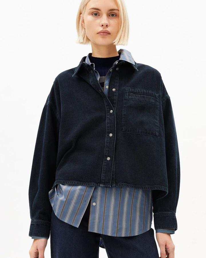 Produktseite: Bluse Nalaani Denim Blau