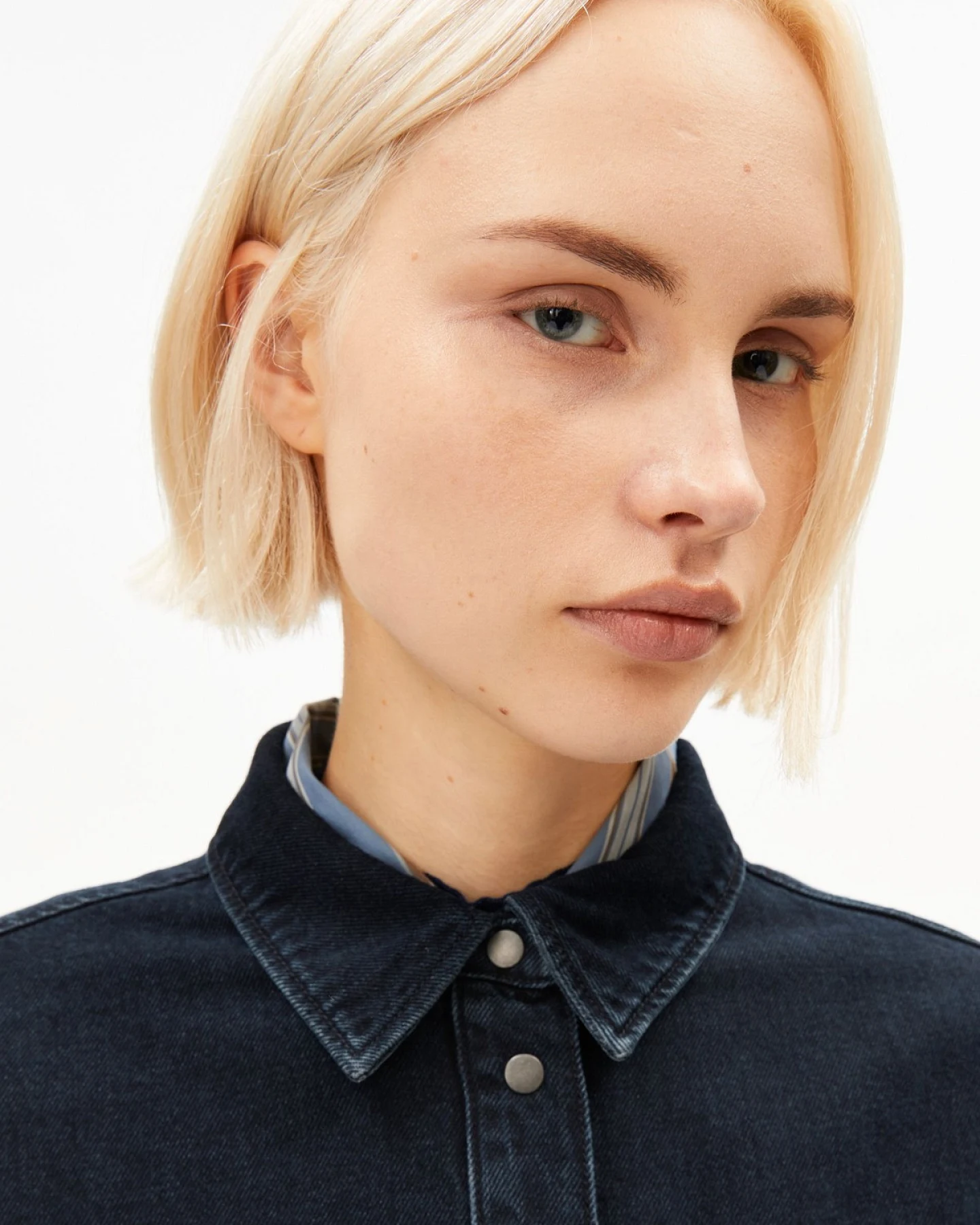 Bluse Nalaani Denim Blau – Ansicht 4
