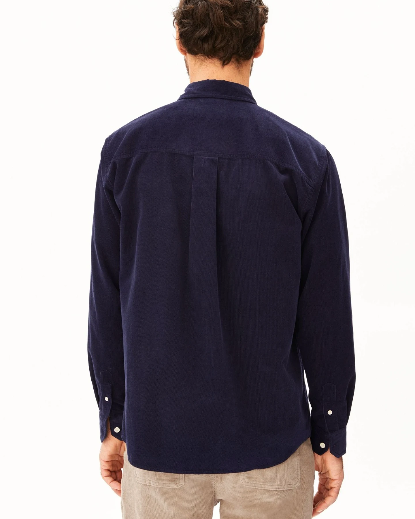 Hemd Corduroy Longsleeve Dunkelblau – Ansicht 2