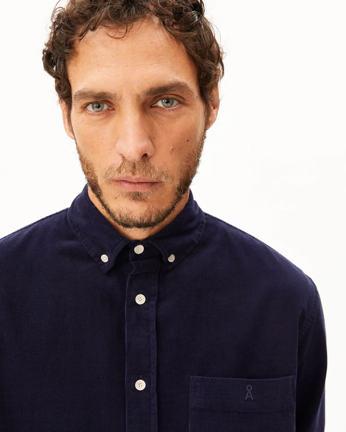 Hemd Corduroy Longsleeve Dunkelblau – Ansicht 4