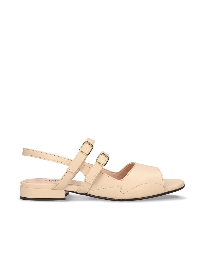 NAE Damen vegan Sandalen Pax Veganes Öko-Leder Beige