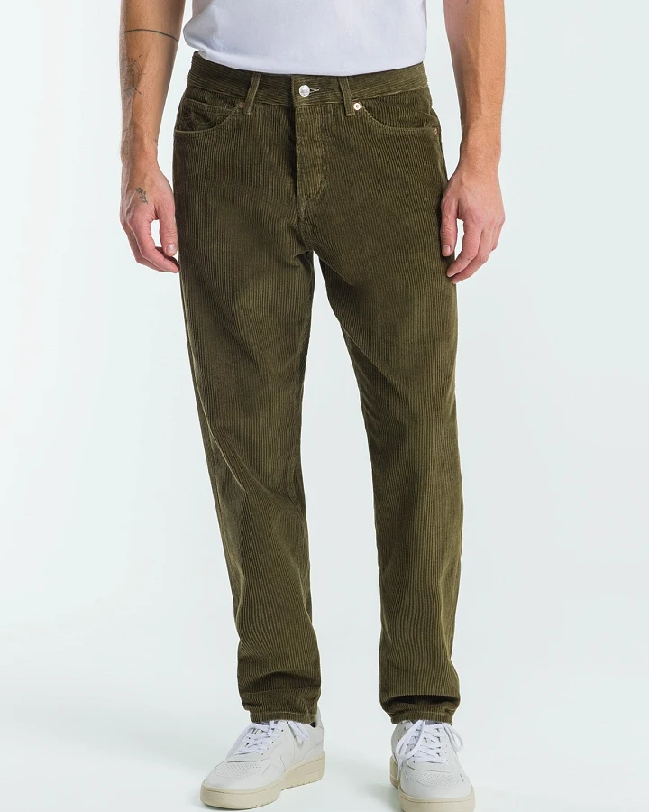 Kings of Indigo Herren vegan Hose Cord Sushan Burnt Olive