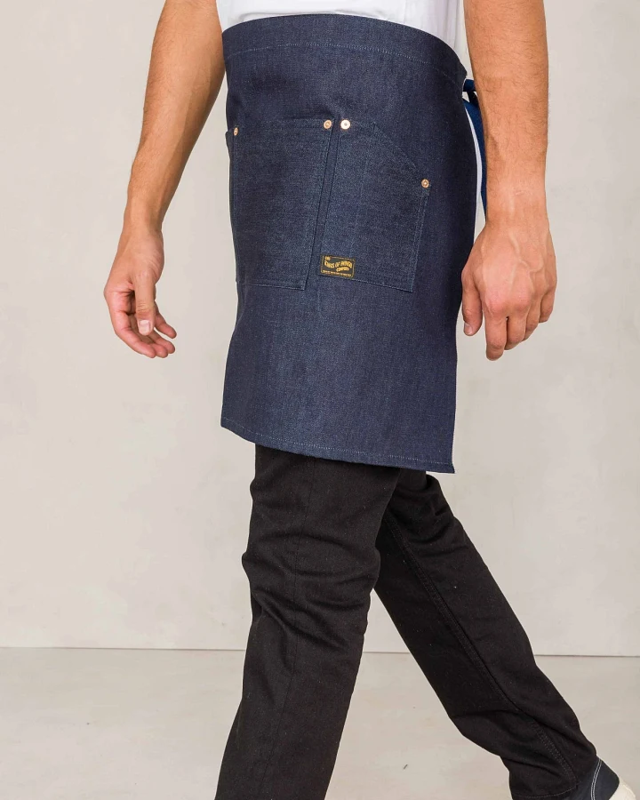 Kings of Indigo unisex vegan Schürze Selvage Navy