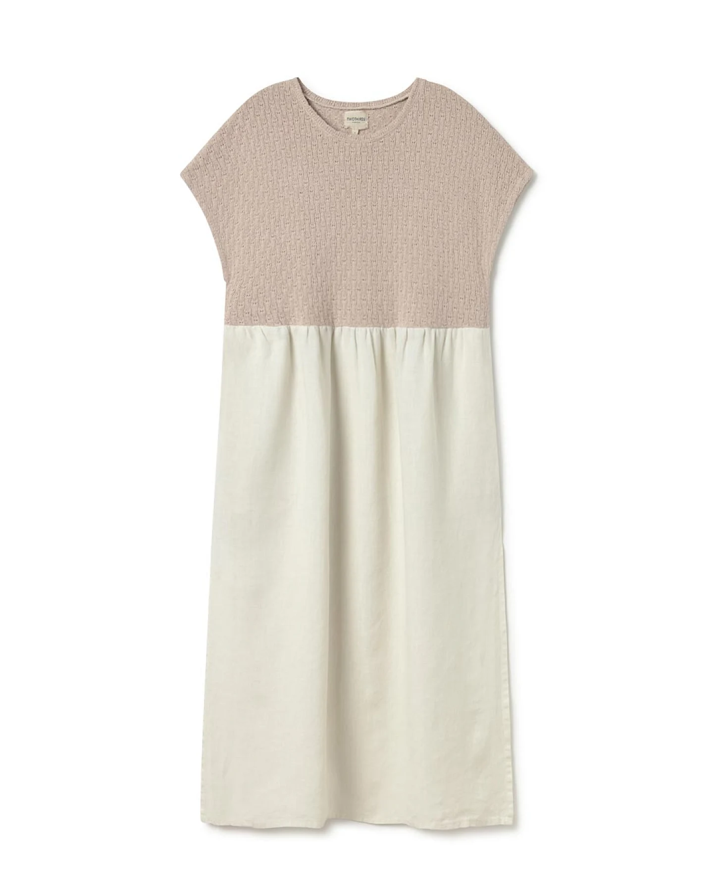TWOTHIRDS Damen vegan Kleid Kualoa Neutral Bicolour – Ansicht 2