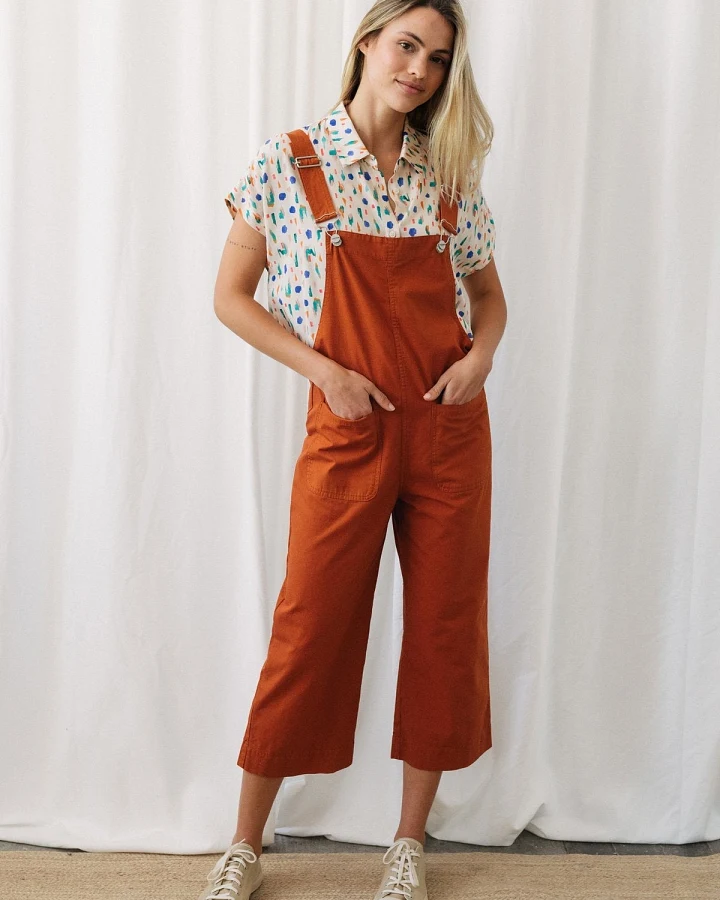 TWOTHIRDS Damen vegan Dungaree Alaid Adobe Orange