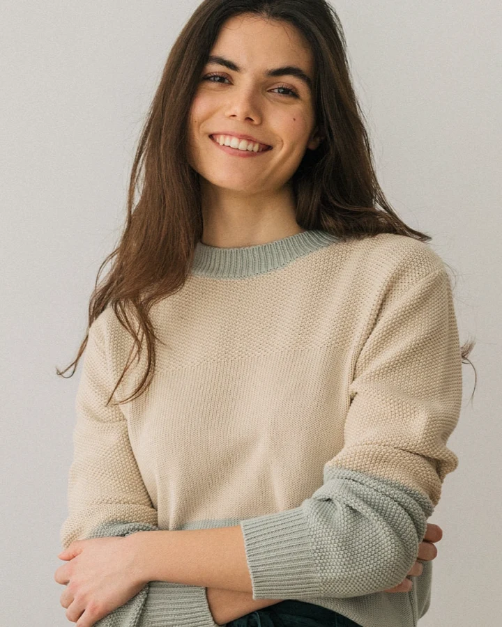TWOTHIRDS Damen vegan Pullover Saetia Pale Aqua