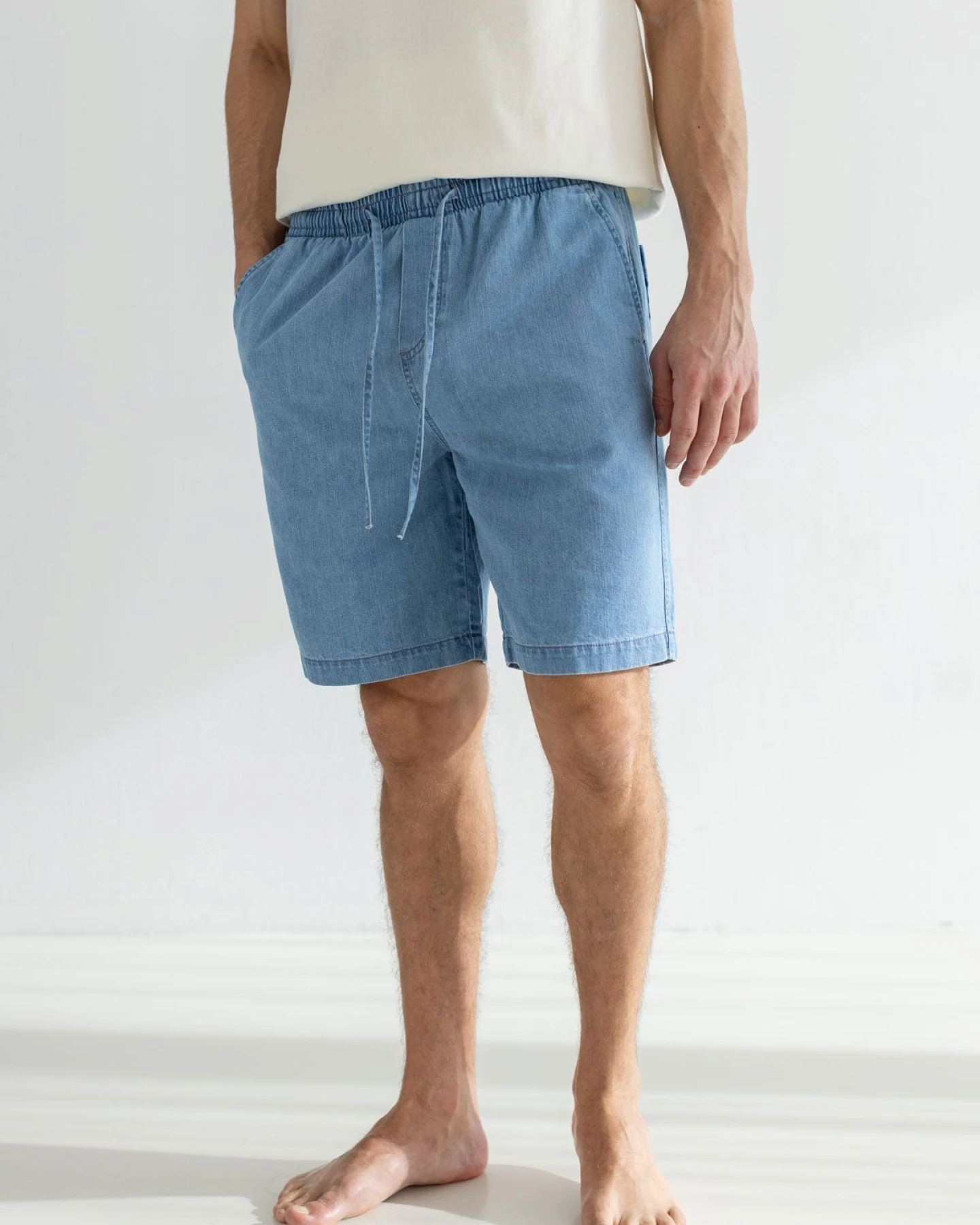 TWOTHIRDS Herren vegan Shorts Selaon Hellblau – Ansicht 2