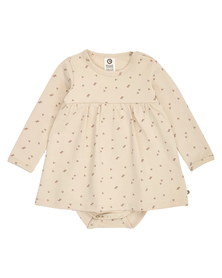 Müsli - Body-Kleid geblümt oak