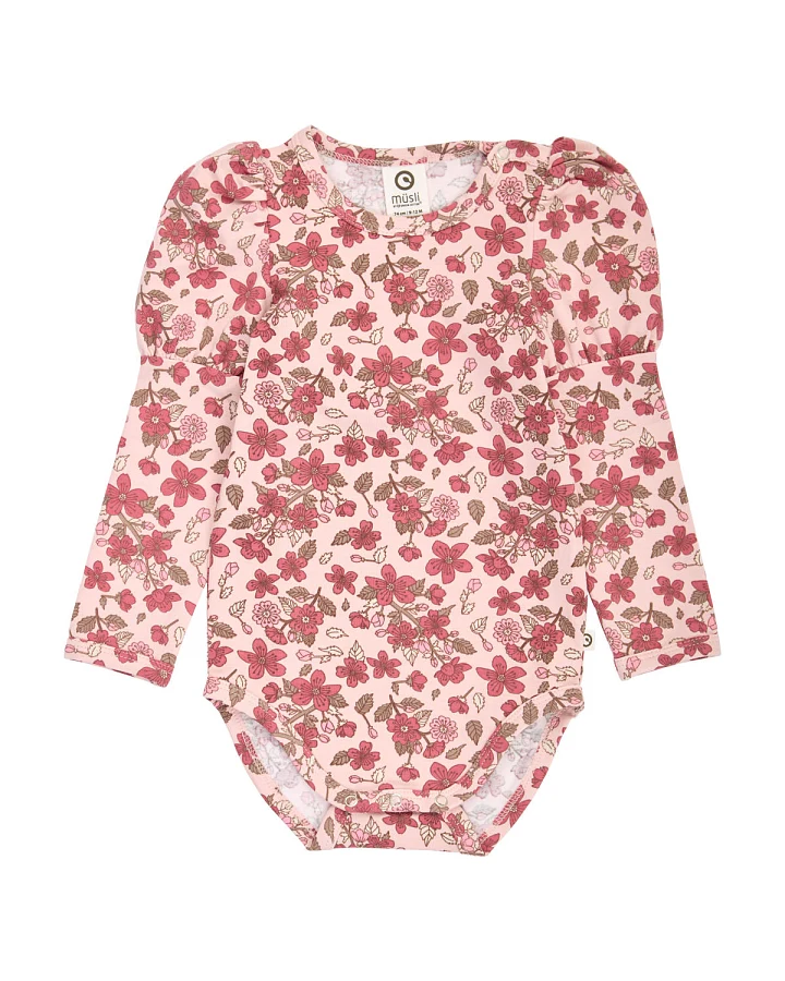 Müsli - Body geblümt mit Puffärmeln baby blush