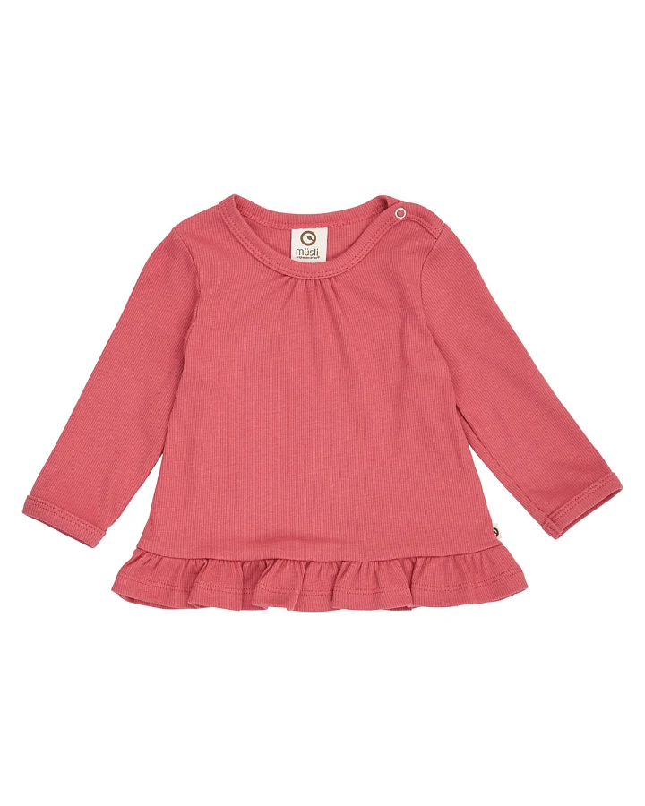 Müsli - Ripp-Langarmshirt baroque rose