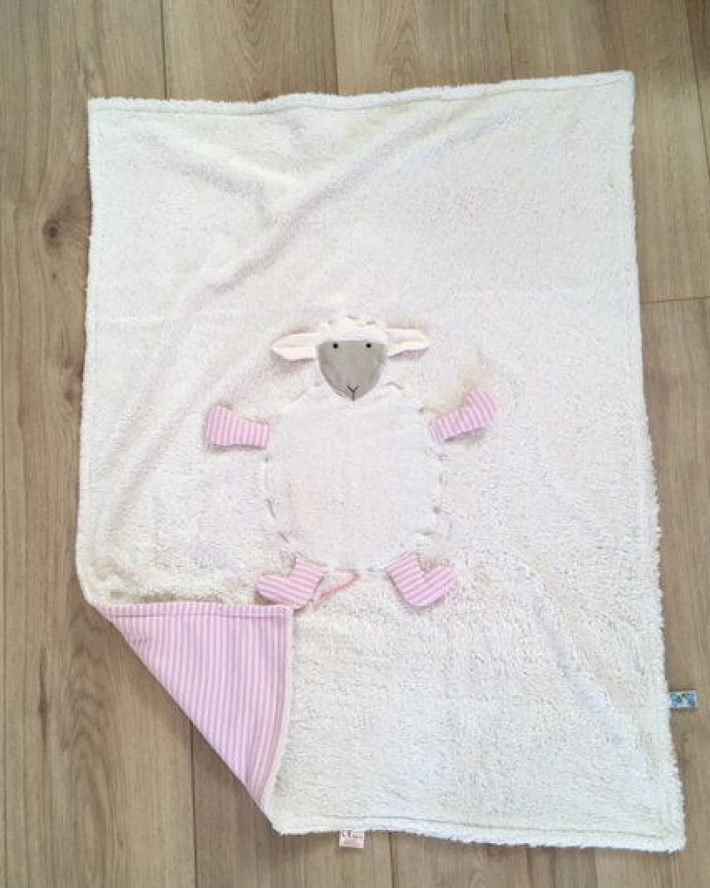 Pat und Patty Kuschlige Bio-Babydecke "Schaf" ,Große ca . 75 x 100 cm – Ansicht 2