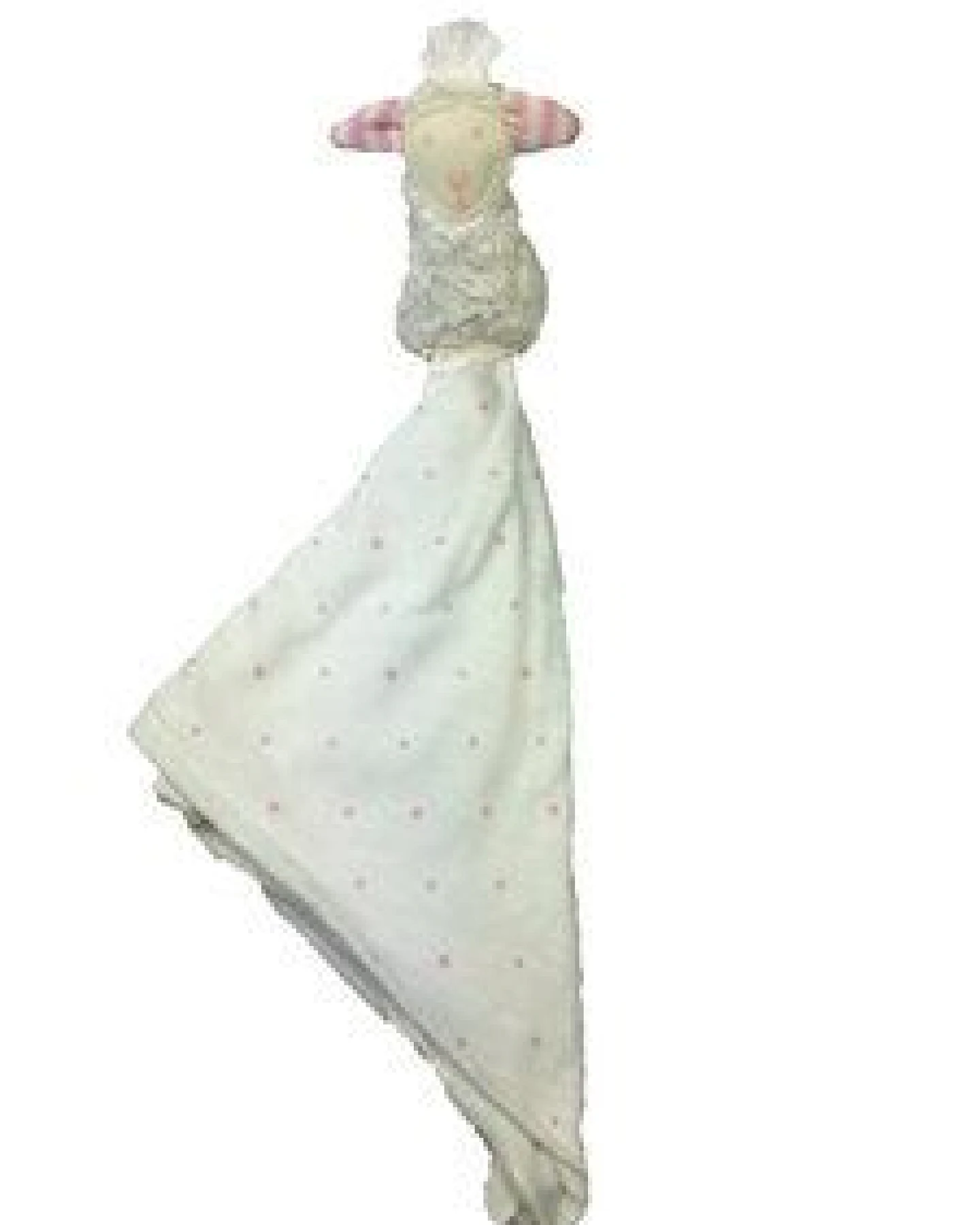 Pat und Patty Personalisertes Schmusetuch/ Schnuffeltuch, Greifling "Schaf",SCT-46, Farbe: weiss/rosa, 100% Baumwolle-kbA – Ansicht 3