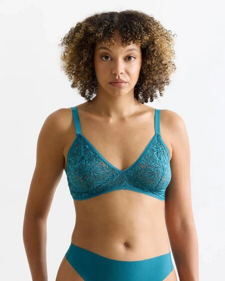 Produktseite: erlich textil Iconic Lace bügelloser Triangel BH mit Spitze aus abbaubarem Polyamid, made in Europe