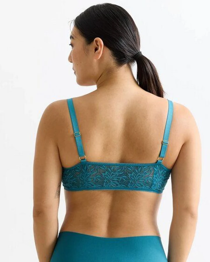 erlich textil Iconic Lace bügelloses Bandeau Bralette mit Spitze aus abbaubarem Polyamid, made in Europe