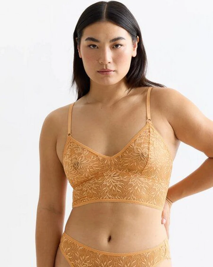 Produktseite: erlich textil Iconic Lace bügelloses Bralette Top mit Spitze aus abbaubarem Polyamid, made in Europe
