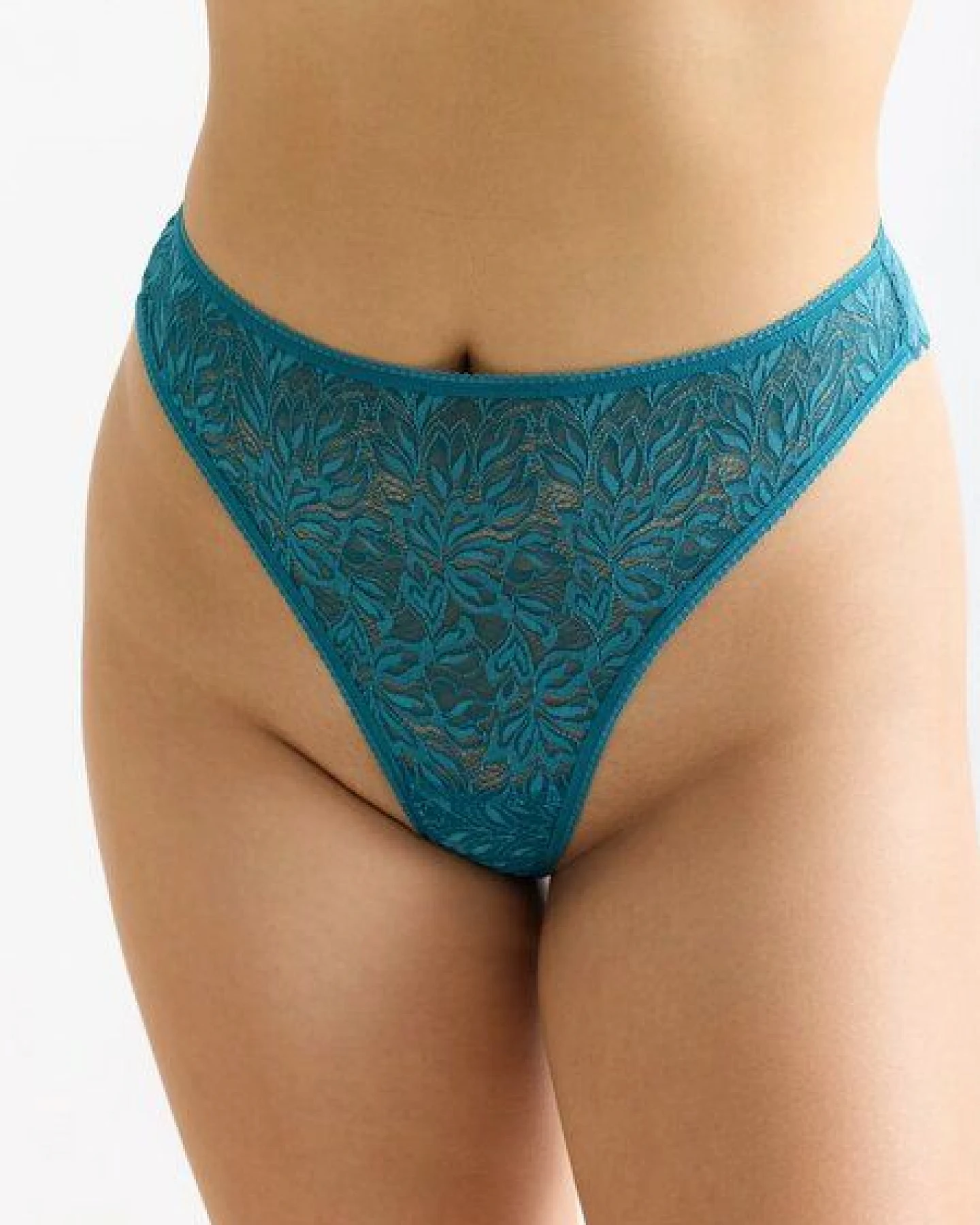 erlich textil Iconic Lace High Waist Brazil String mit Spitze aus abbaubarem Polyamid, made in Europe – Ansicht 2