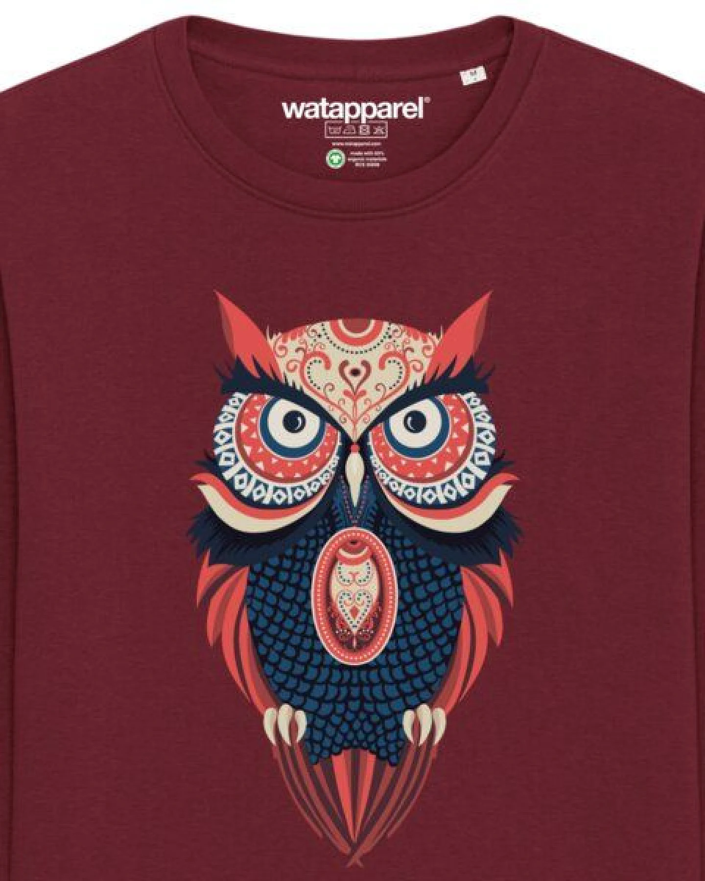 watapparel Sweatshirt Unisex Colorful Owl – Ansicht 3