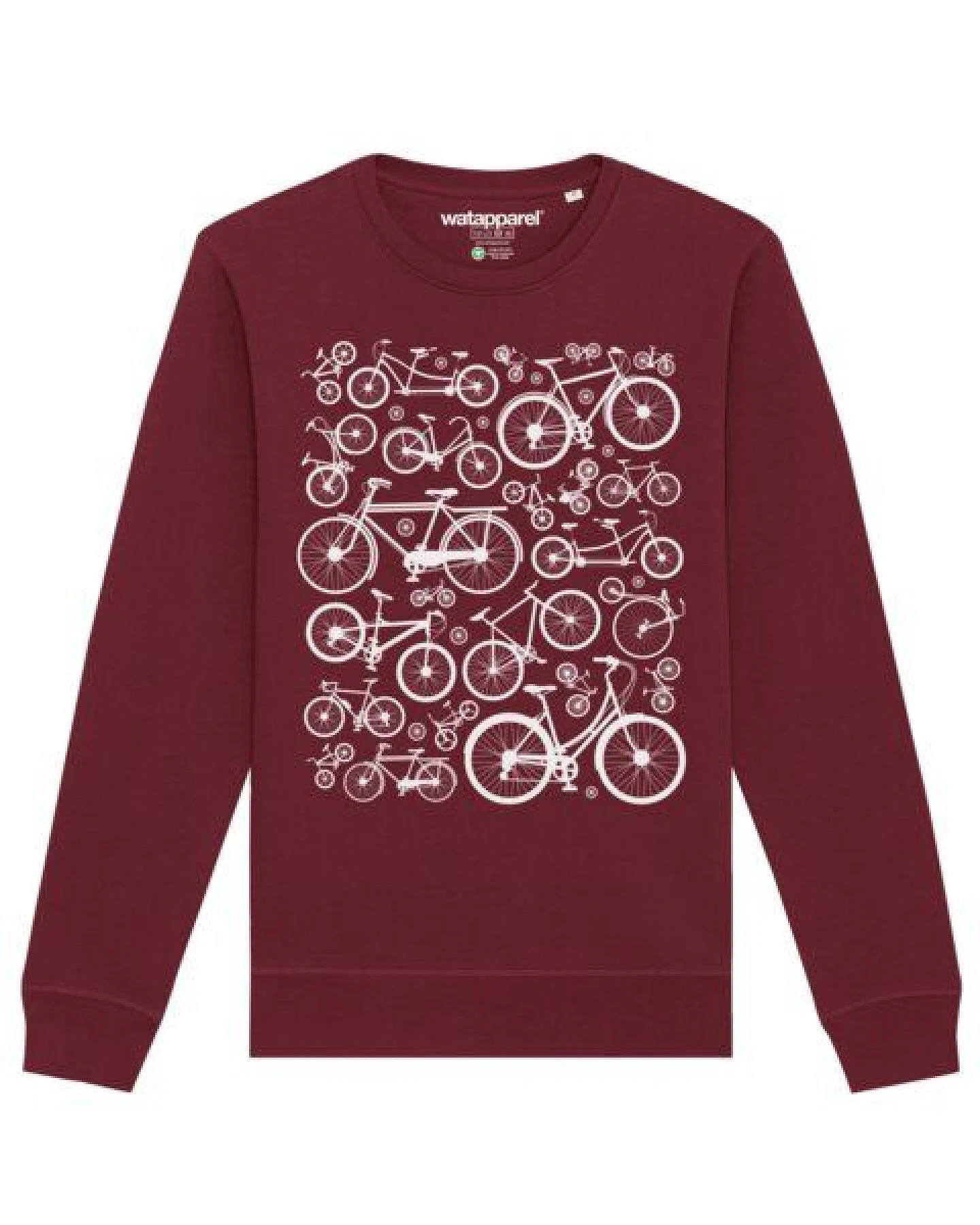 watapparel Sweatshirt Unisex Fahrräder – Ansicht 2