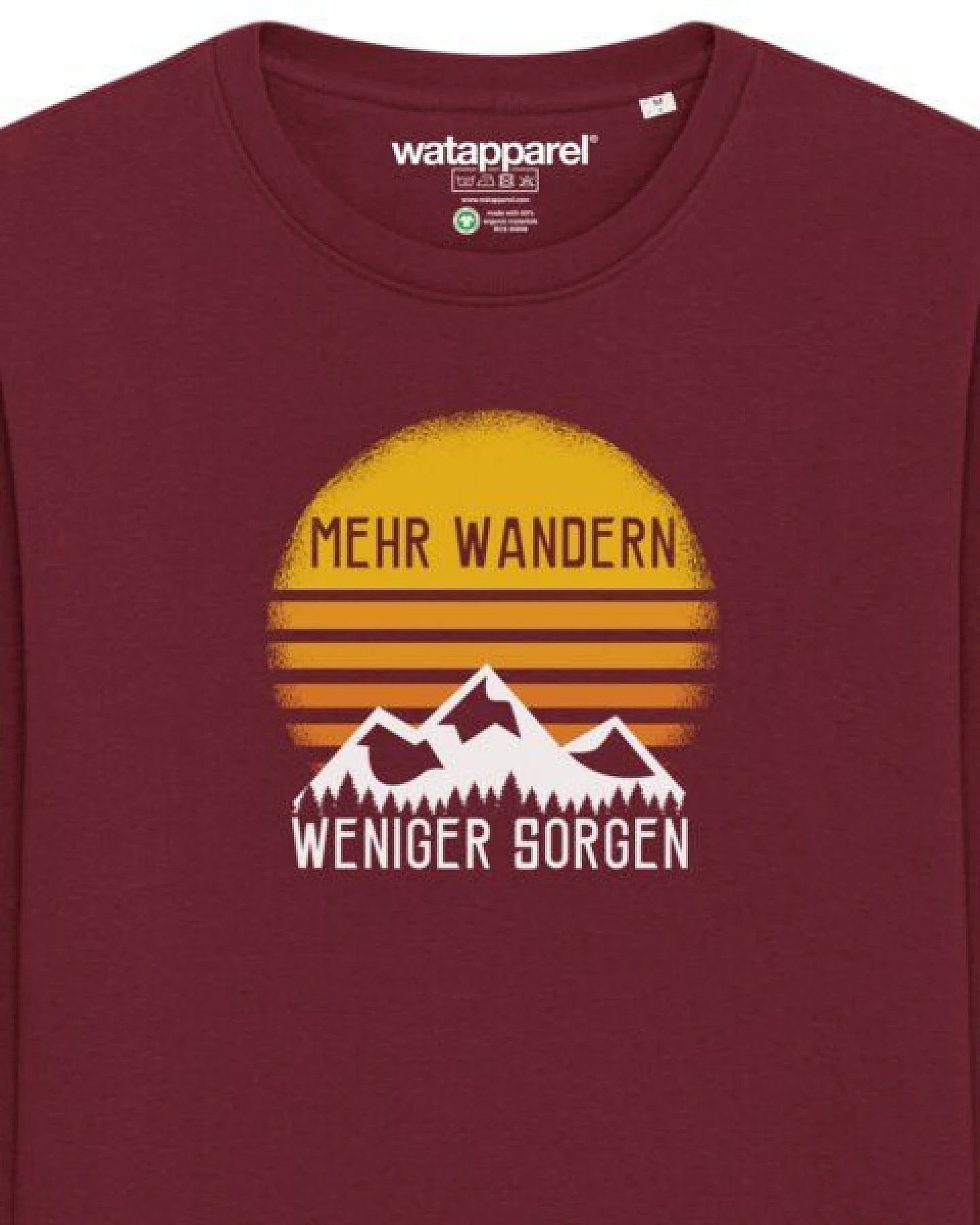 watapparel Sweatshirt Unisex Mehr Wandern – Ansicht 3