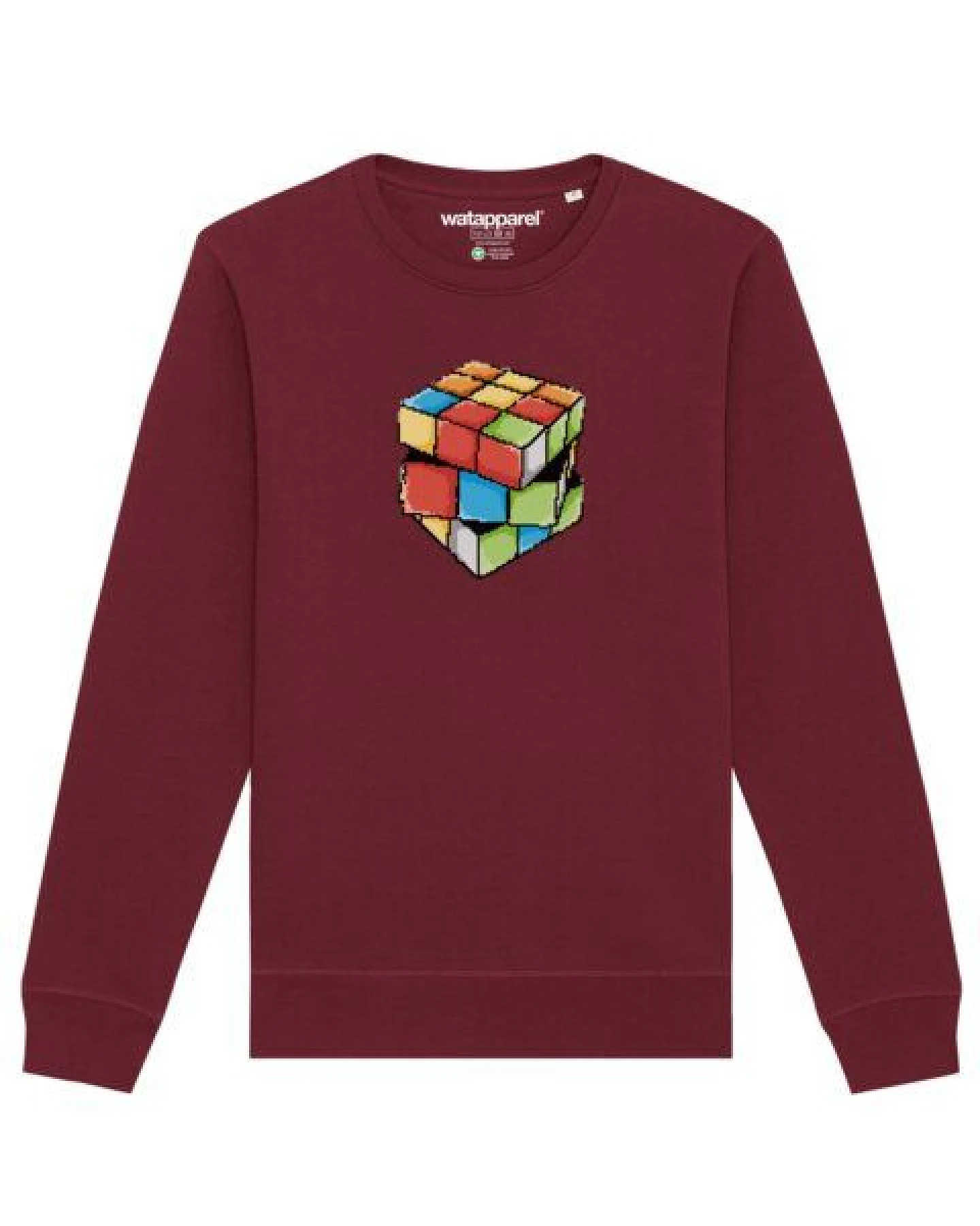 watapparel Sweatshirt Unisex Pixel Zauberwürfel – Ansicht 2