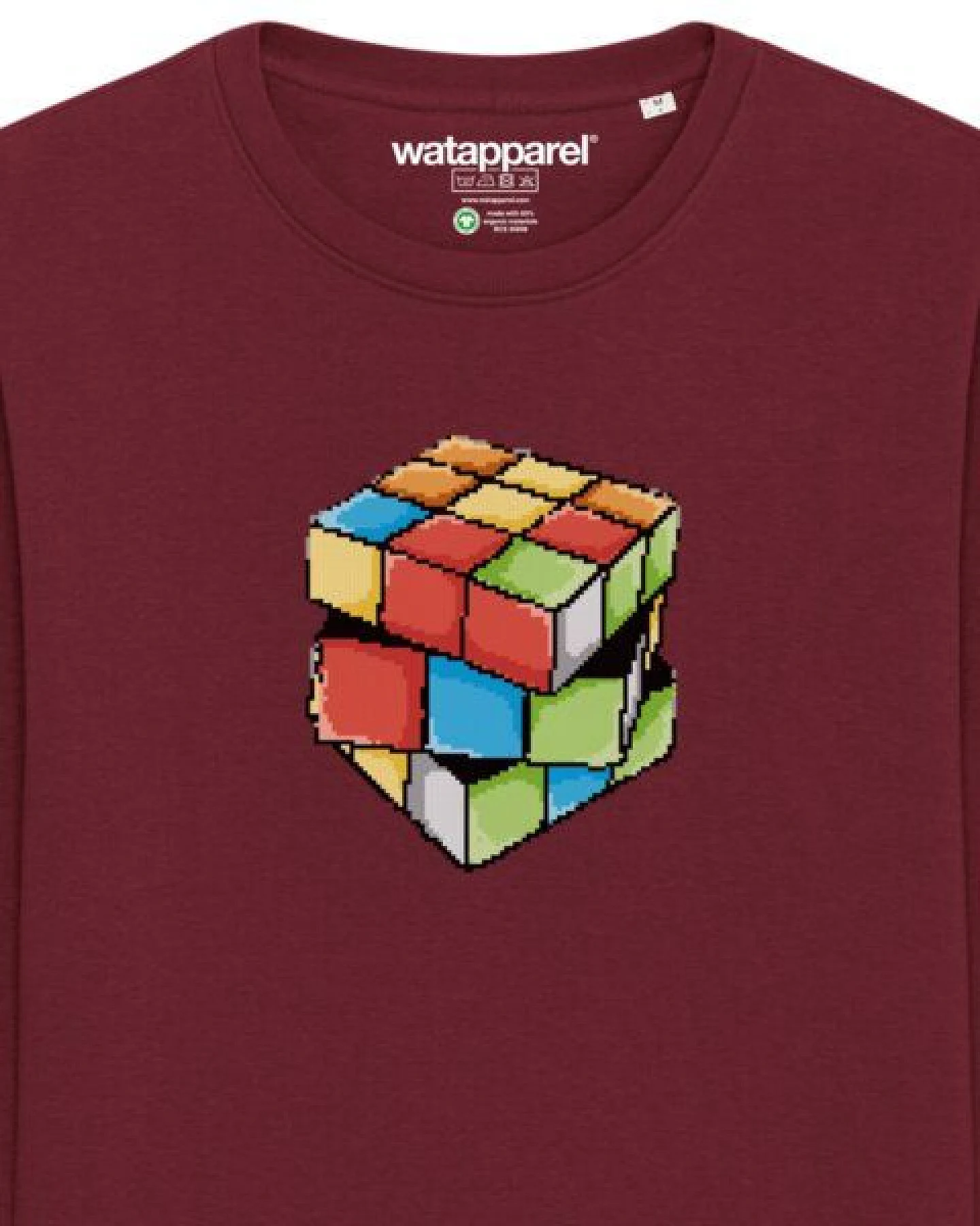 watapparel Sweatshirt Unisex Pixel Zauberwürfel – Ansicht 3