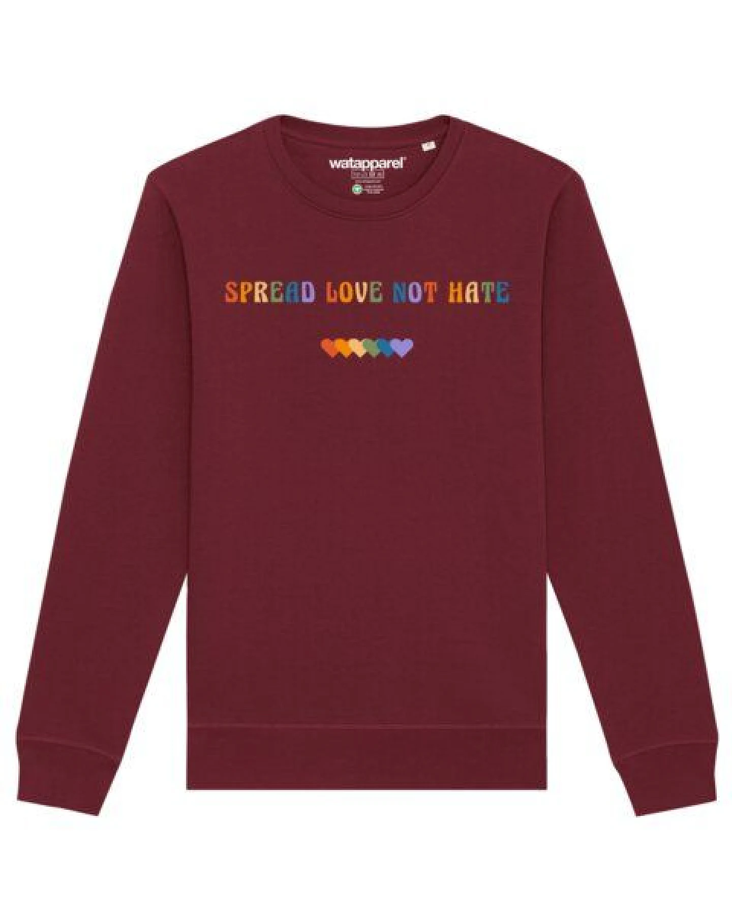 watapparel Sweatshirt Unisex Spread Love not Hate – Ansicht 2